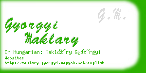 gyorgyi maklary business card